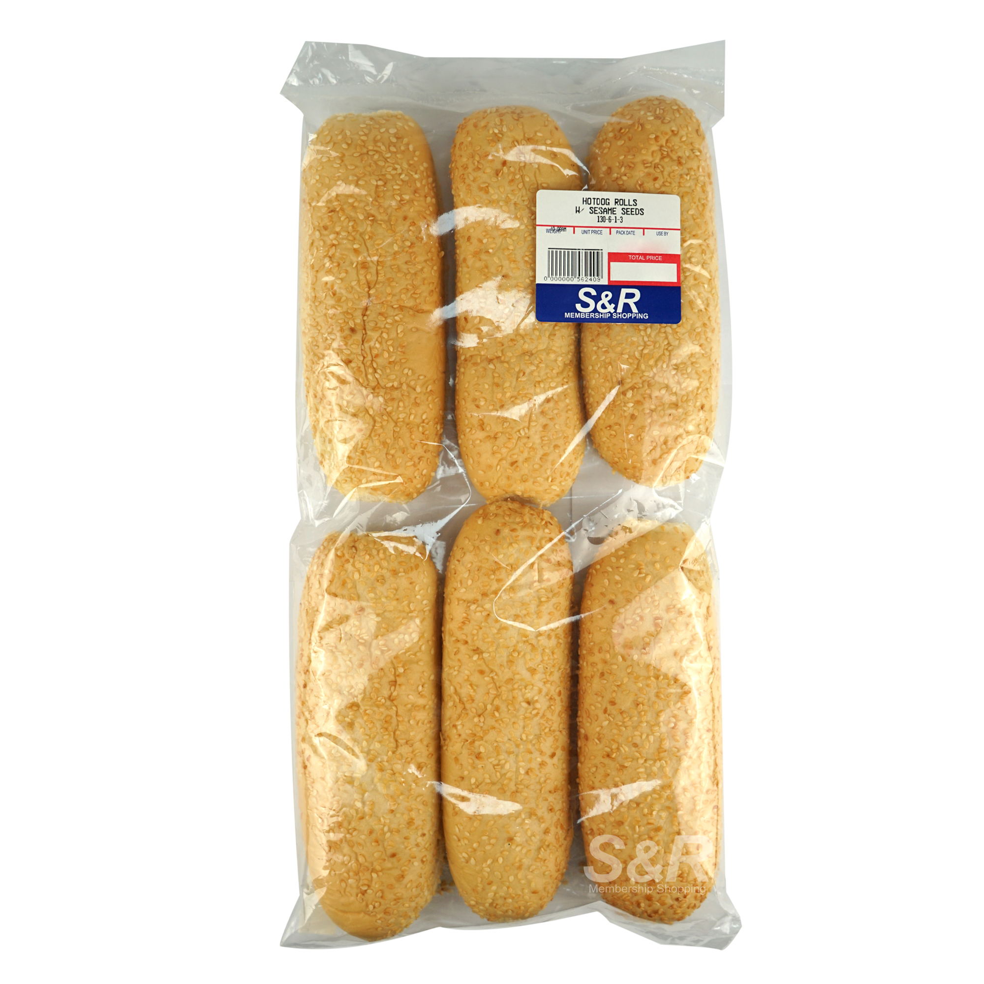 S&R Baker's Bread Hotdog Rolls with Sesame Seeds 6pcs